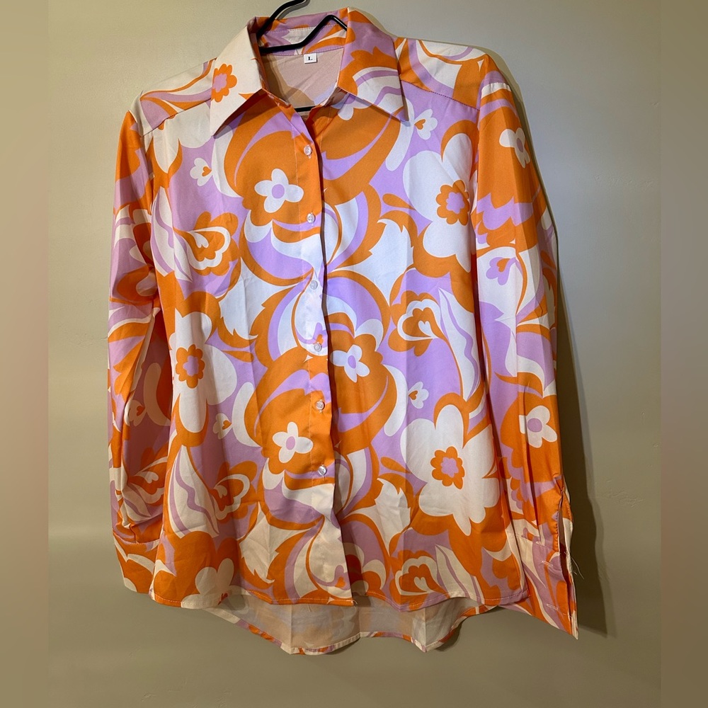 Floral 70’s Inspired Button Down
